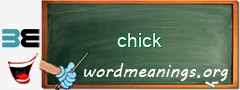 WordMeaning blackboard for chick